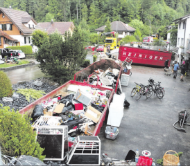 Damit sich ein Ereignis wie das von 2017 nicht wiederholt: Der Regierungsrat genehmigt den Verpflichtungskredit für das Hochwasserrückhaltebecken in Uerkheim. (Archivbild: Remo Conoci)