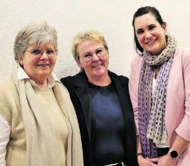 Vermittelten viel Wissen zum Thema Atmen: (v.l.) Die Präsidentin des regionalen Besuchsdienstes zusammen mit der Referentin Regina Mutzner und Tanja Ewinger vom Asana Spital Menziken. (Bild: dr.)