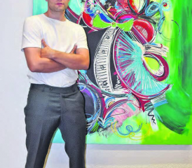 Eines seiner Lieblingswerke: Der «Dirigent» verkörpert die zentrale Figur in einem Orchester, im «Orchester» seiner Bilder ist der Künstler der Dirigent. (Bilder: aw.)