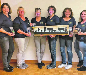 Der Landfrauenverein Holziken: (v.l.) Irene Lüscher (Präsidentin), Edith Brunner, Vreni Meier, Barbara Lüscher (zurückgetretene Präsidentin), Irene Leuenberger und Swenja Lehmann. (Bild: zVg.)