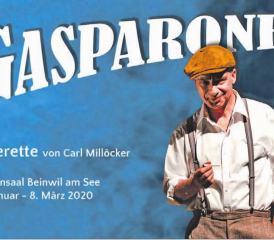 Verschmitzt und geheimnisvoll lächelt der Räuber Gasparone (Raschid Kayrooz) von den Plakaten in unserer Gegend.