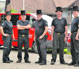 Die Glücksbringer aus Schöftland: (v.l.n.r.) Christina Grüter, Urs Morgenthaler, André Bossard, Peter Gloor und Christian Fuchs. (Bild: zVg.)