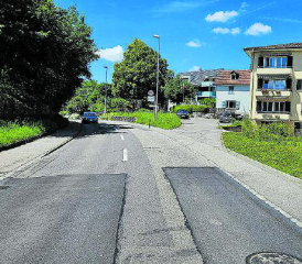Blick in Richtung Gunzwil auf der Höhe der Einmündung Lindenstrasse.