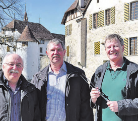 Der neue Vorstand des Philatelistenvereins Oberwynen- und Seetal (v.l.) Peter Keller (Kassier), Hans Weitnauer (Aktuar ), Peter Leu (Präsident). (Bild: zVg.)