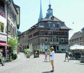 Herrliches Sommerwetter begleitete den Seoner-Männerstamm in die Ostschweiz. (Bild:zVg)