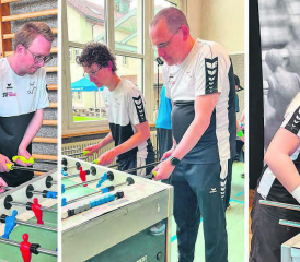 Die Seetaler Vertretung am Turnier in Teufenthal (v.l.): Davide Pirracchio und Heinz Aschwanden, Seya Zgraggen und Peter Brogli, Juniorenschweizermeisterin Kaya Brogli und Michèle Rohr, . (Bilder: zVg.)