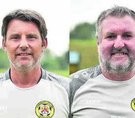 Sandro Kramis (l.) und Peter Kappeler stehen auch in der Saison 2023/2024 an der Seitenlinie des FC Gunzwil. (Bilder: zVg.)