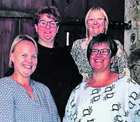 Gründung der SP Michelsamt (hinten v.l.): Monika Pachera (Präsidentin), Sara Pachera. Vorne v.l.: Elina Nurmi Galliker (Kassenverwaltung) und Petra Riedl (Protokollführung). (Bild: zVg.)