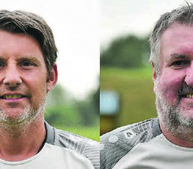 Sandro Kramis (l.) und Peter Kappeler stehen auch in der Saison 2023/2024 an der Seitenlinie des FC Gunzwil. (Bilder: zVg.)
