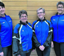 Langjährige Mitglieder geehrt: (v.l.) Claudia Walz, Ruth Haldemann, Ruth Heiniger, Ruth Hofmann (es fehlt: Alex Hunziker). (Bild: zVg.)