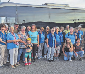 Die Landfrauen, Kinder und die Landmänner genossen den Ausflug nach Gruyères in vollen Zügen. (Bild: zVg.)