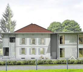 «Seeanemone»: Siegerprojekt des Neubaus/Anbaus vom Doppelkindergarten in Beinwil am See. (Bild: zVg.)