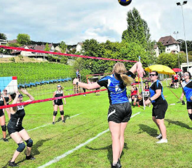 Duelle in Volleyball und Steinstossen: Am Samstag, 2. September findet in Oberkulm der Kreisspieltag des Kreisturnverbands Aarau-Kulm statt. (Bild: zVg.)