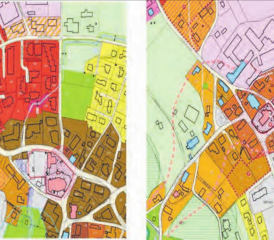 Mitwirkung ist erwünscht und entscheidend: Ausschnitte aus den neuen Zonenplänen der Ortsteile Rickenbach und Pfeffikon. Erläuterungen siehe Kasten rechts. (Bilder: zVg.)