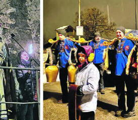 Der Samichlaus bedankt sich für die zahlreichen Versli und Lieder – davor dröhnten die Glocken der Trichler durch jede Ritze. (Bilder: dr.)