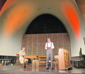 Das Musiktheater «Bonhoeffer - Tragik einer Liebe» sorgte bei den Zuschauerinnen und Zuschauern für Gänsehautmomente. (Bild: zVg.)