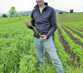 Christian Galliker (40) ist mit Leib und Seele Biobauer und Agronom. (Bilder: René Fuchs)