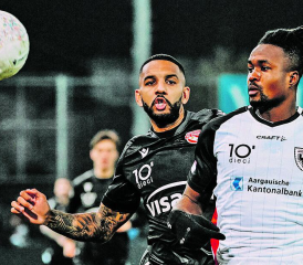 David Acquah lässt zusammen mit dem FC Aarau momentan alle hinter sich. (Bild: Sarah Rölli)