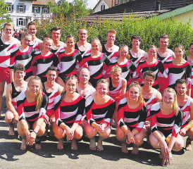 Tannzapfencup in Dussnang-Oberwangen: Die Sprung Sektion des STV Rickenbach war erfolgreich, die Barrensektion verpasste den Final. (Bild: zVg.)