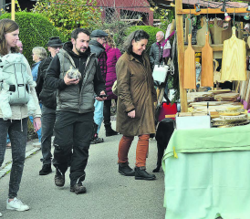 Die einen fröhlich, die andern kritisch: Am 2. Leerber Lichterzaubermärt gab es für alle Besucher Interessantes. (Bilder: st.)