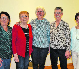 Der Vorstand wurde bestätigt (v.l.): Sylvia Bäni, Hedi Fischer, Christine Zeller, Renate Leuenberger und Anneliese Widmer. (Bild: st.)