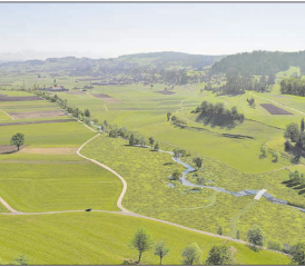 So soll die revitalisierte Suhre künftig aussehen. Auch gegen diese Aufwertung sind Einwendungen eingegangen. (Bild: zVg./AG)