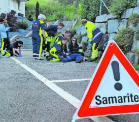 Den Ernstfall geübt: In Rickenbach fand eine Gemeinschaftsübung mit rund 60 Samaritern statt. (Bild: zVg.)