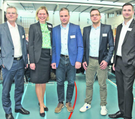 Ein aufgestelltes Team zeichnet für die Bank verantwortlich: Stefan Züsli, Suzanne Marclay-Merz, Pierre-Yves Geiser, Markus Mahler und Pascal Segginger (v.l.). (Bilder: st.)