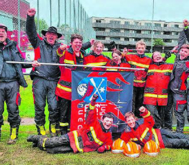 Der Jubel in Romanshorn war gross: Einmal mehr landete die Ruedertaler Jugendfeuerwehr ehrenvoll auf dem Treppchen. (Bild: zVg.)