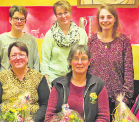 Der neue Vorstand der Landfrauen Leutwil: (hinten von li.) Renate Graf (Präsidentin) Annelis Gloor (Kassierin), Jeanette Gloor (Vize-Präsidentin) und Veronika Fuhrer (Beisitzer). Nicht auf dem Foto ist Monica Walther (Aktuarin). (Bild: zVg.)
