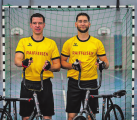 Die Lokalmatadoren Michael Baumann (links) und Freddy Schenk messen sich am Samstag mit der Welt-Elite. (Bild: zVg.)