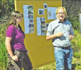 Ausführliche Erklärungen: Tanja Schenker und Martin Goldenberger orientierten über die aufwändigen Arbeiten, die hier über Wochen geleistet wurden. (Bilder: st.)