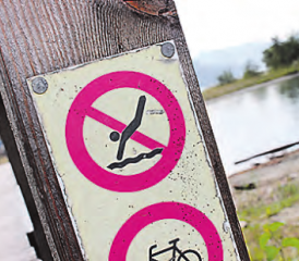 Schilder beachten! Diese stehen nicht ohne Grund am Gewässer. (Bild: zVg.)