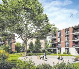 19 Eigentumswohnungen entstehen in drei modernen Häusern. (Visualisierungen: zVg.)