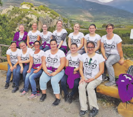 Auch die Umgebung konnte ausgiebig genossen werden: Beim Fototermin waren leider nur dreizehn Damen drauf, die Vierzehnte stand am Drücker. (Bild: zVg.)