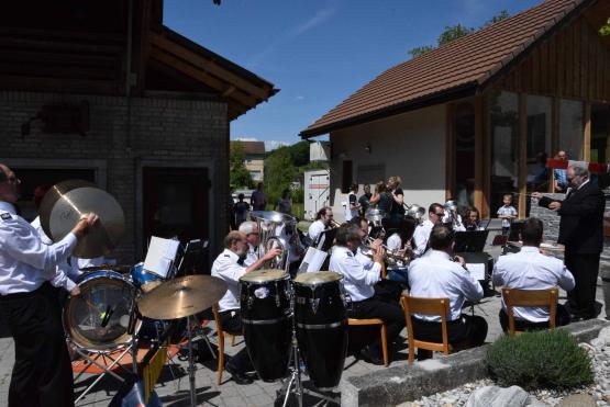 Die Musikgesellschaft Schmiedrued unter der Leitung von Christian van Rijs