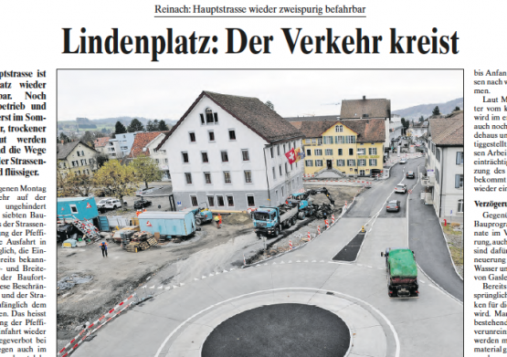 Zeitungsausschnitt Wynentaler Blatt