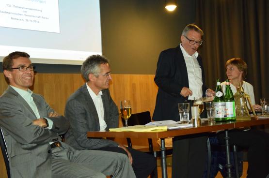 Sie lenken das Vereinsschifflein: Lukas Pfisterer, Jürg Kohler, Walter Keller und Nicole Werder-Rupp (v.l.)