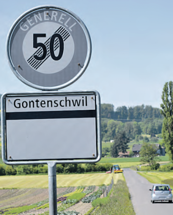 50er-Zone aufgehoben Ausfahrt Leimbach (Bild: be.)