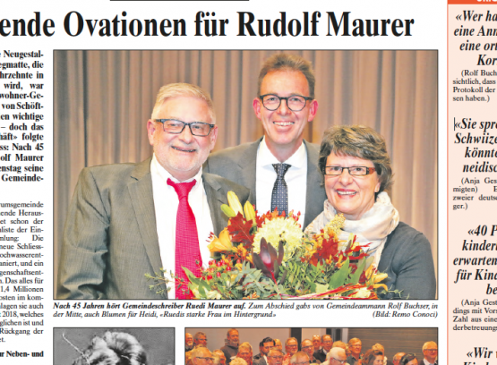 Zeitungsausschnitt Wynentaler Blatt Euses Blättli