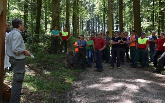 Erwin Städler stellte den Forstkreis vor und orientierte über verschiedene Projekte und Studien