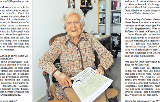 Zeitungsausschnitt "Moment Bitte"