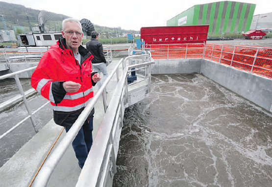 Klärwart Patrick Greiner, ARA Reinach (Bild: Remo Conoci)
