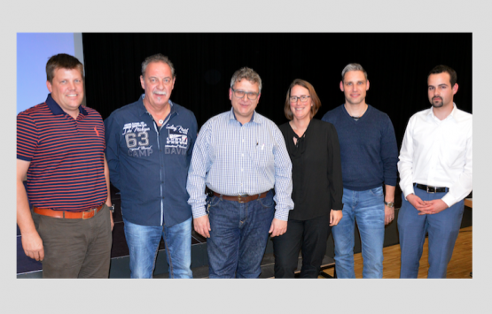 Sie organisieren die W14, von links: Standbauer Manfred Werner, Bruno Kyburz, Hansjörg Elsasser, Barbara Seydoux, André Dennler und Stefan Baumann. (Bild: P.Te.)