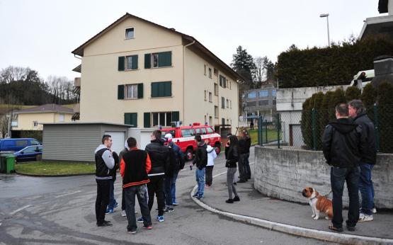 Grenzstrasse Menziken: In diesem Mehrfamilienhaus war Feuer ausgebrochen..