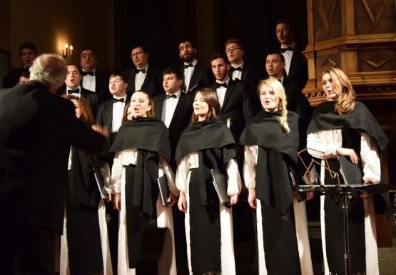 Der Jugendchor Cantores Amicitiae aus Rumänien in Aktion
