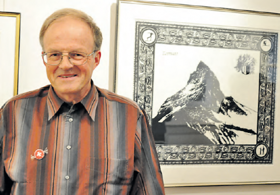 Die vielfältige Schweiz im Museum Schneggli in Reinach: René Fuchs hält die Bergwelt in Scherenschnitten fest (Bild: hg.)