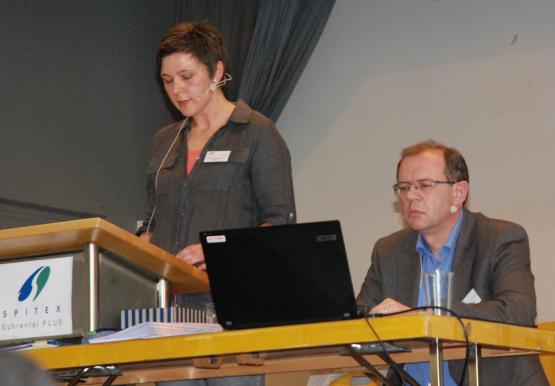 Die Präsidentin Sonja Morgenthaler und der Geschäftsleiter Daniel Weber