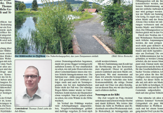 Zeitungsausschnitt Wynentaler Blatt Nr. 59/2016