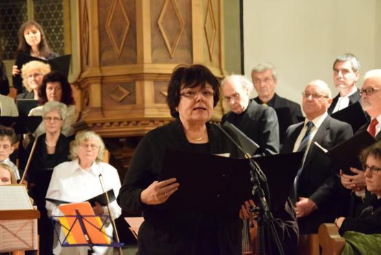 Musik und Text griffen harmonisch ineinander: Hier liest Mägi Jaeger.